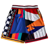 Mens Sports Short Quick Dry Polyester Vintage Basketball Shorts with Pocket