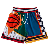 Mens Sports Short Quick Dry Polyester Vintage Basketball Shorts with Pocket
