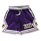 2021 Logo Plus Size Men Sports Short Quick Dry Polyester Vintage Basketball Shorts with Pocket