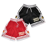 2021 Logo Plus Size Men Sports Short Quick Dry Polyester Vintage Basketball Shorts with Pocket